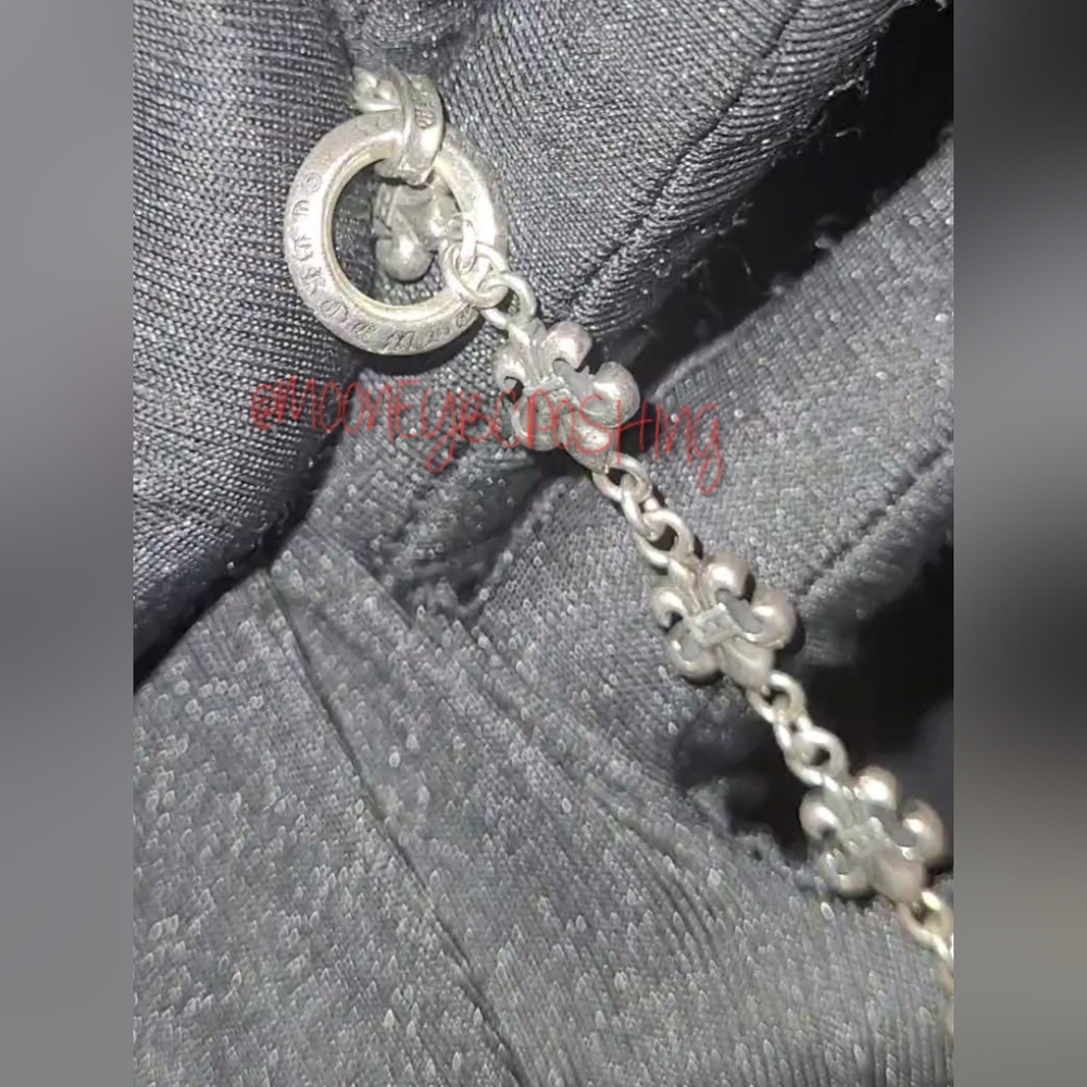 VINTAGE CHROME HEARTS RARE Fleur necklace  Authentic 925 WITH COA - Picture 5 of 17